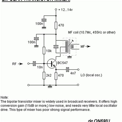 Image result for One Transistor RF Mixer