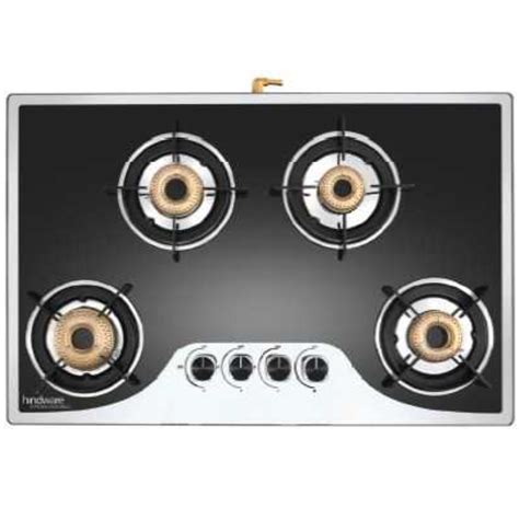 Hindware Cooktop, CORAL 4B, 4 Burner 75 cm Auto Ignition Glass Top Sta ...