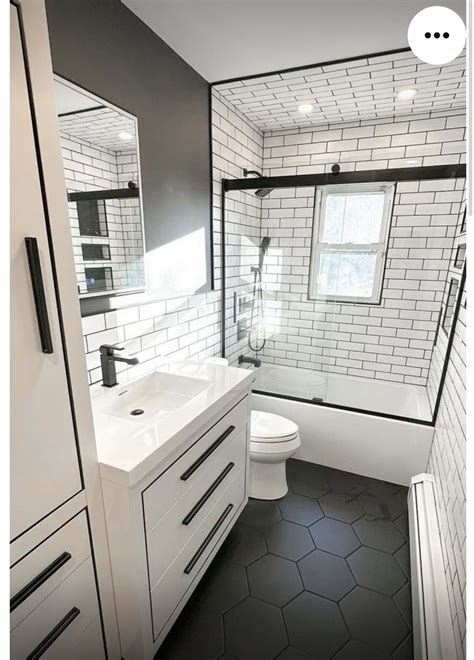 Pin by Kimberly Tencza on House | Black bathroom floor, Black tile ...