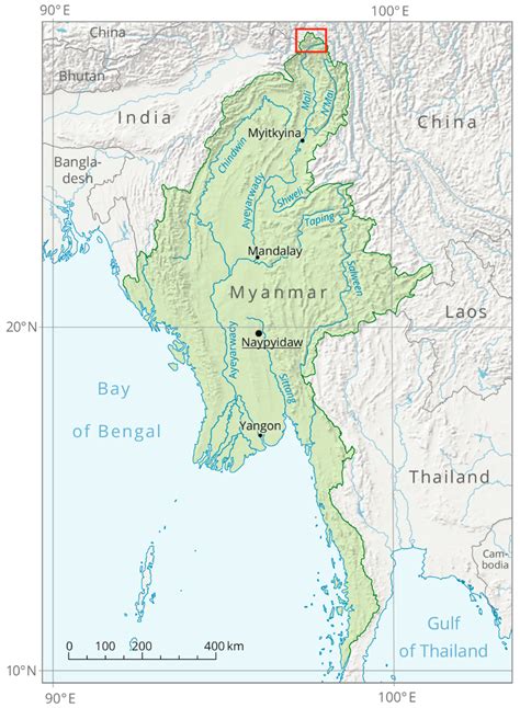 Irrawaddy River World Map