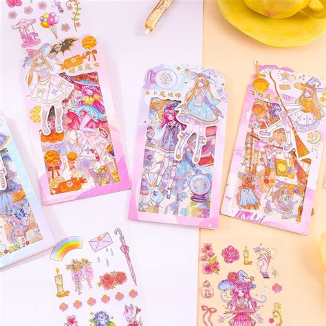 EAMOTOL 48 Sheets Cartoon Girl Stickers - Kawaii PET India | Ubuy
