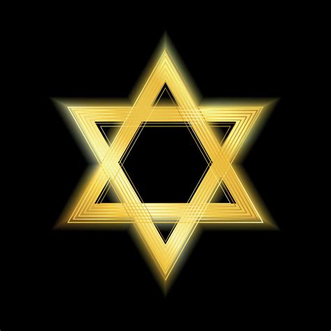 Star of David gold color illustration. Jewish symbolism icon. The Star of David, is a symbol of ...