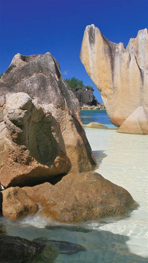 Download wallpaper beach, nature, tropics, stones, section nature in ...