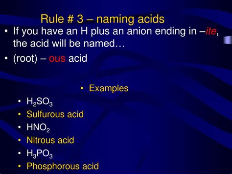 PPT - Naming Molecular Compounds and Acids Guide PowerPoint ...