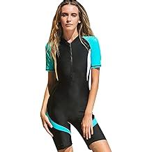 Buy ABOCIW Womens Boyleg One Piece Rashguard Long Sleeve Swimsuit ...