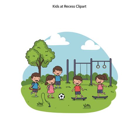 Kids At Recess Clip Art