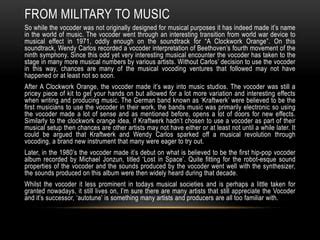 Image result for Vocoder History