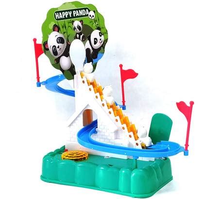 Pepstter Stair Climbing Three Panda Ladder Slide Tracks Toy for Kids ...