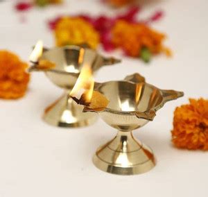 STOTRAM Panch Mukhi Star Deep, Deepam, Aarti Diya.2 PCS Brass (Pack of ...