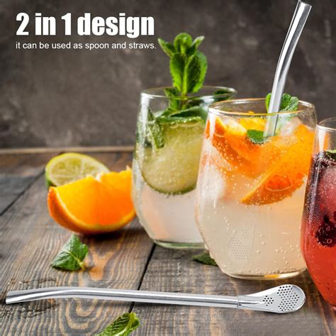 2 In 1 Stainless Steel Straw And Spoon - ThePettahKade.lk | Online ...