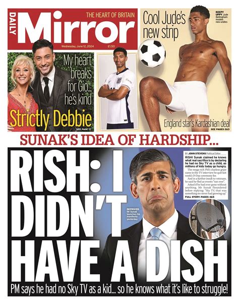 Daily Mirror Front Page 12th of June 2024 - Tomorrow's Papers Today!