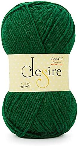 Ganga Acrowools Desire Hand Knitting and Crochet Yarn. Pack of 1 Ball ...