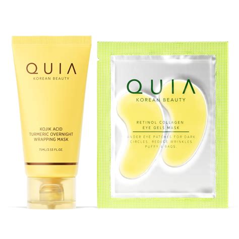 Amazon.com : QUIA Hydrogel Eye Patches + Turmeric Overnight Wrapping ...