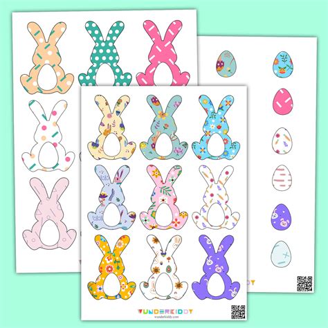 Printable Easter Bunny Cut Out Paper Craft Template for Kids
