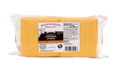 Bongards® Yellow 33% Reduced Fat Cheddar Slice – 48 SOS – 8/1.5#
