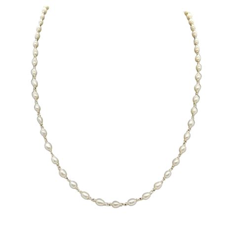 Buy SENDAN Original 925 silver pearl chain for women | Silver Pearl ...
