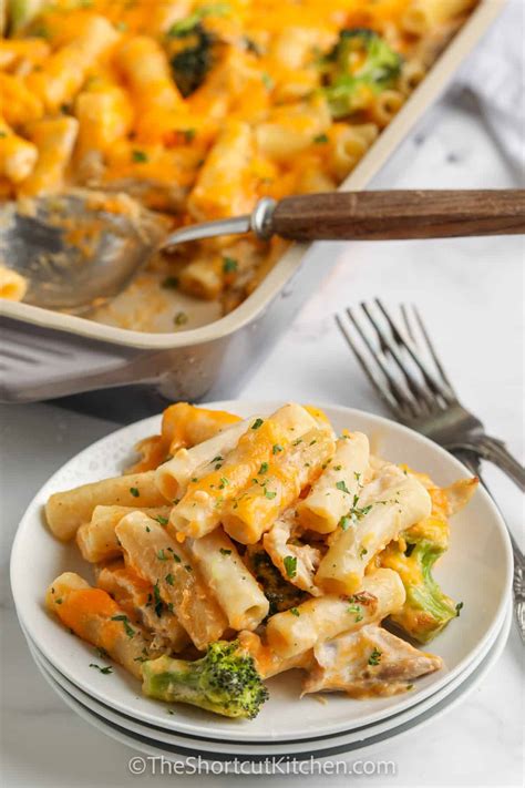 Chicken Broccoli Ziti (With Creamy Alfredo Sauce!) - The Shortcut Kitchen