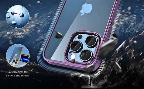 SQUIF TPU Crystal Clear Hard Back Case For Iphone 14 Pro Cover With ...