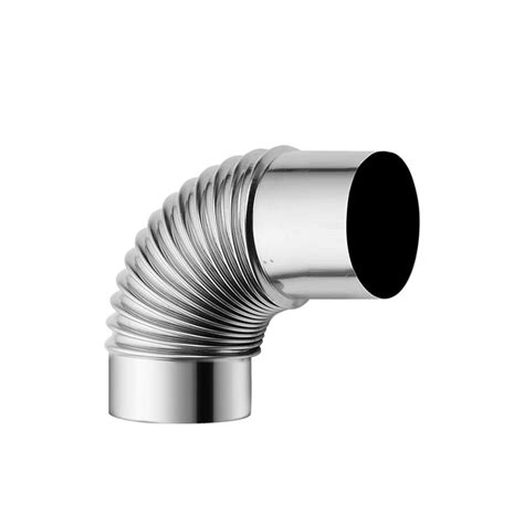 Buy ARMYJY Stainless Steel 90 Degree Elbow Flue Adapter Tube, Extension ...