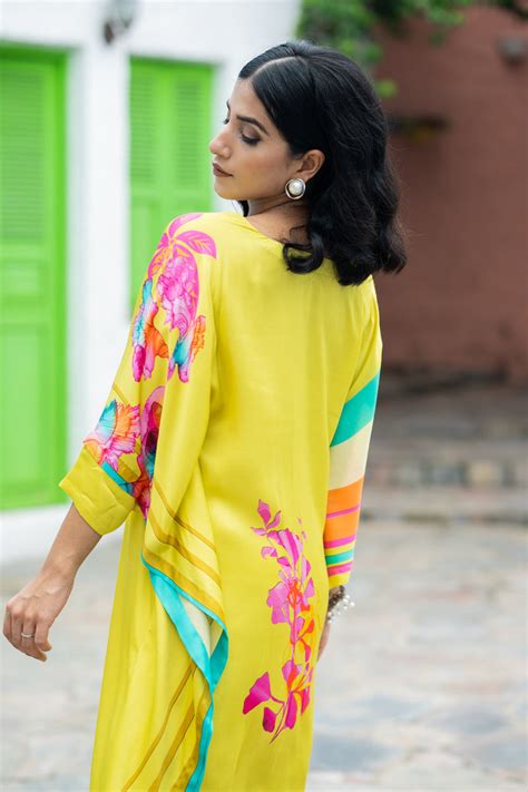 Shop Green Haven Kaftan Set Online for women-inching india – INCHING INDIA