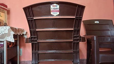 AVRO FURNITURE Set Of 2 Matt Pattern Plastic Chairs For Home, Living ...