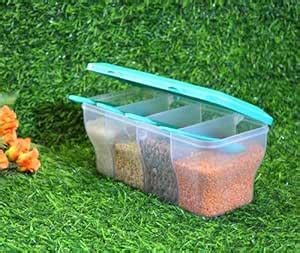 Buy Multipurpose Plastic 4 in 1 Masala Box for Kitchen, Spice Boxes for ...