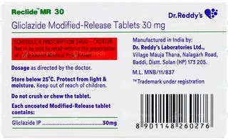Reclide Mr 30 Tablet: Uses, Side Effects, Price & Substitutes