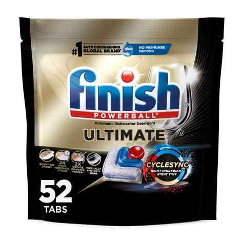 Finish Ultimate Dishwasher Detergent- 52 Count - With CycleSync ...