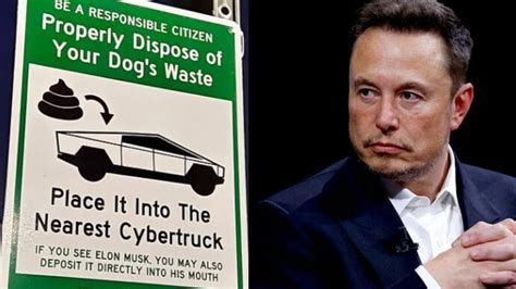 Elon Musk - Put dog poop in a Cybertruck? Anti-Elon Musk protest sign ...