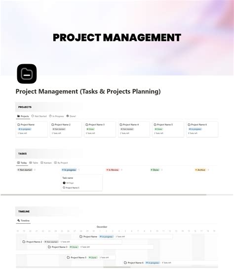 Image result for Notion Project Management Template