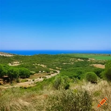 Ancient greece coastal plains landscape on Craiyon