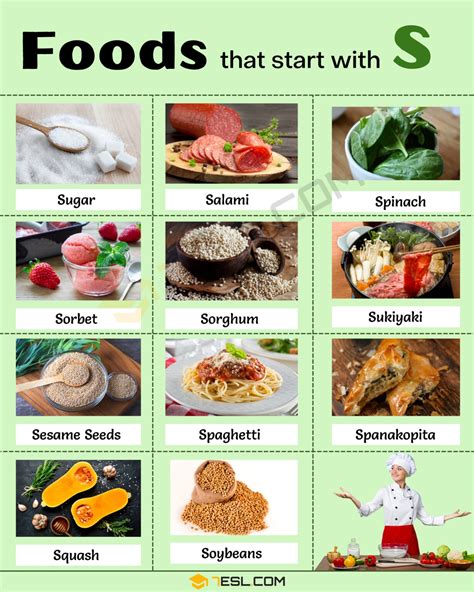 121 Foods that Start with S in English • 7ESL