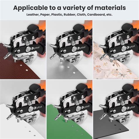 Buy Belt Hole Puncher, Lytool Leather Hole Punch with 6 Holes Heavy ...