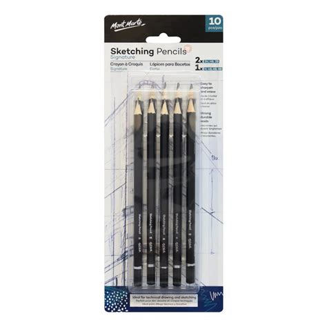 Mont Marte Sketching Pencils Signature 10pc – SCOOBOO