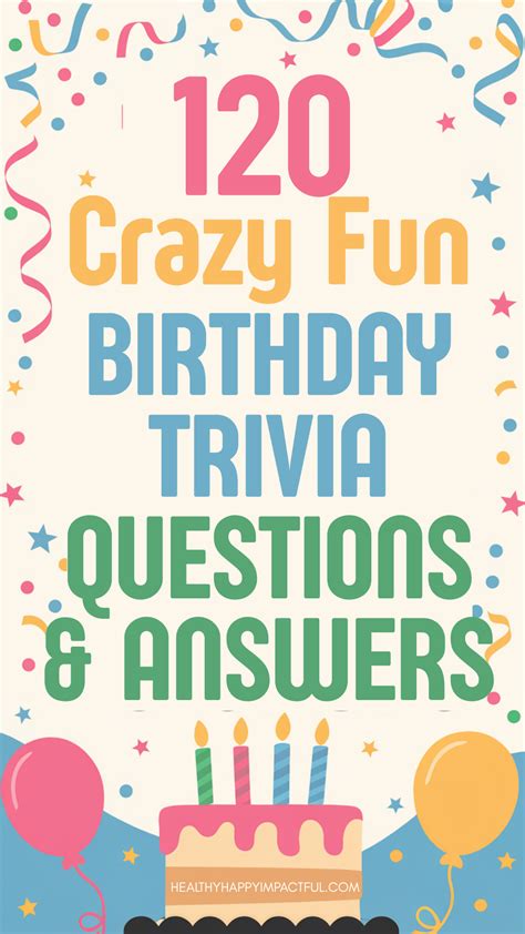 120 Fun Birthday Trivia Questions & Answers for 2025 in 2025 | Trivia ...