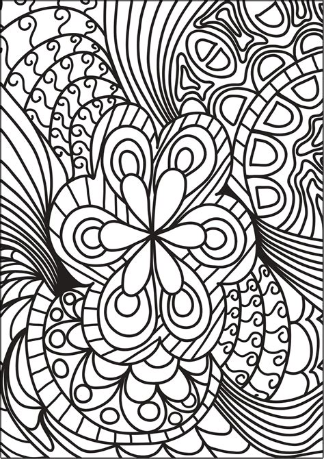 Pretty Doodle with a central flower - Doodle Art / Doodling Coloring ...