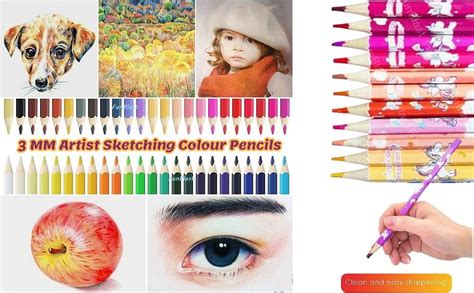 FunBlast Unicorn Colour Pencils Set for Kids, 24 Pcs Soft Wax Pencils ...