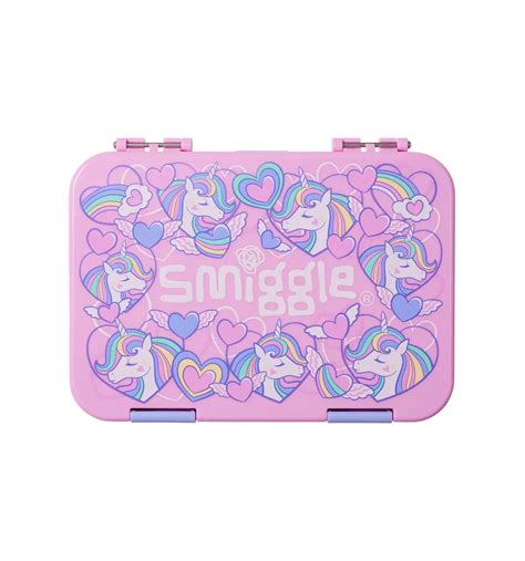 Smiggle Fly High Happy Medium Bento Lunchbox Pink, 3Y+