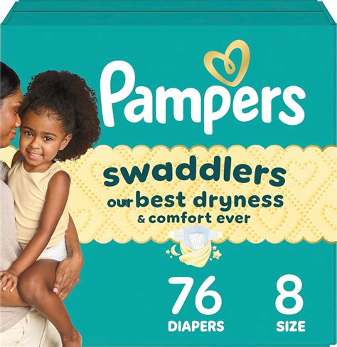 Amazon.com: Pampers Swaddlers Diapers, Size 8 (30+ lbs), 76 Count ...