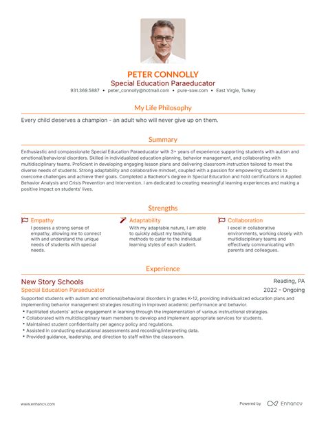 3 Successful Special Education Paraeducator Resume Examples And Writing Tips for 2024