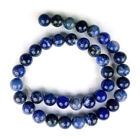 Reiki Crystal Products Sodalite 10 mm Round Loose Crystal Stone Beads ...