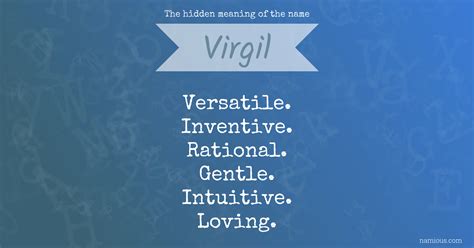 The hidden meaning of the name Virgil | Namious