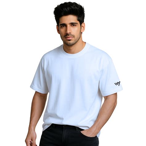 WHT YOU WEAR Solid Oversize Round Neck white T-Shirt for Men – Wht You Wear