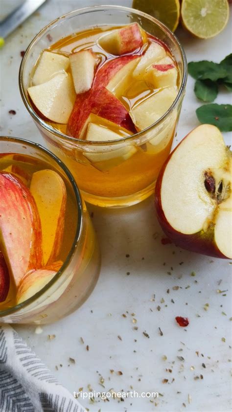 Easy Non-Alcoholic Apple Cider Sangria In 10 Minutes! - Tripping on Earth