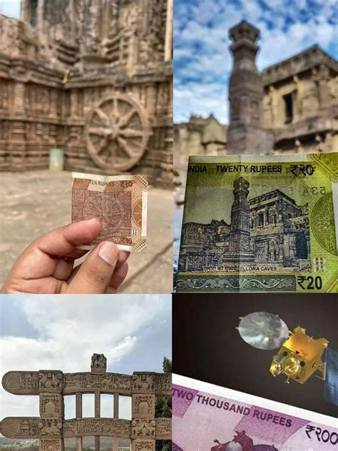 Indian currency notes: Red Fort to Konark Temple: Historical monuments ...