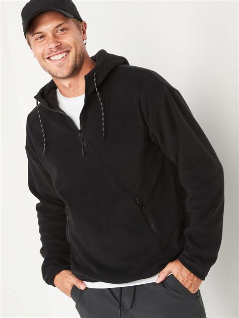 Microfleece Quarter-Zip Hoodie for Men | Old Navy