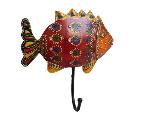 Sancheti Art Textured Fish Iron Key Holder (Multicolor) : Amazon.in ...