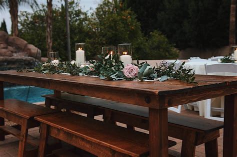 Party Rentals Wood Tables Rent Side Tables | CORT Events | Furniture