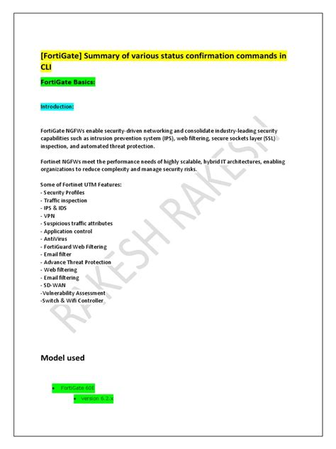 Image result for FortiGate CLI Commands