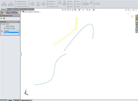 Image result for Projection Curve SolidWorks